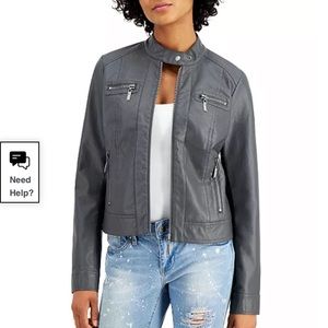 Macy juniors leather jacket size XL